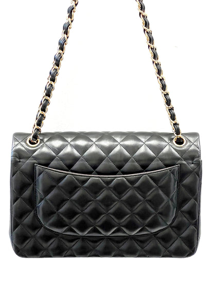 CHANEL QUILTED LAMBSKIN DOUBLE FLAP JUMBO BAG