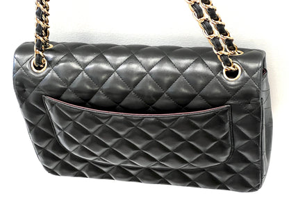 CHANEL QUILTED LAMBSKIN DOUBLE FLAP JUMBO BAG