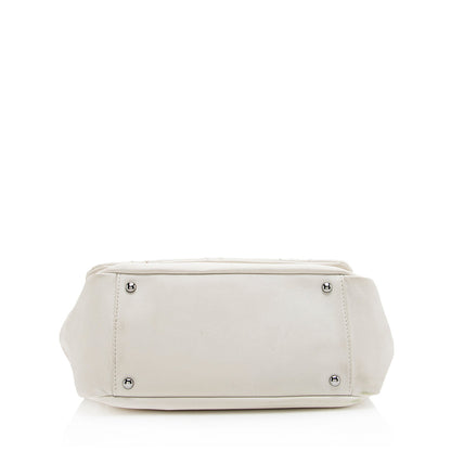 Chanel Leather Diamond Stitched Accordion Flap Shoulder Bag (SHF-19723)