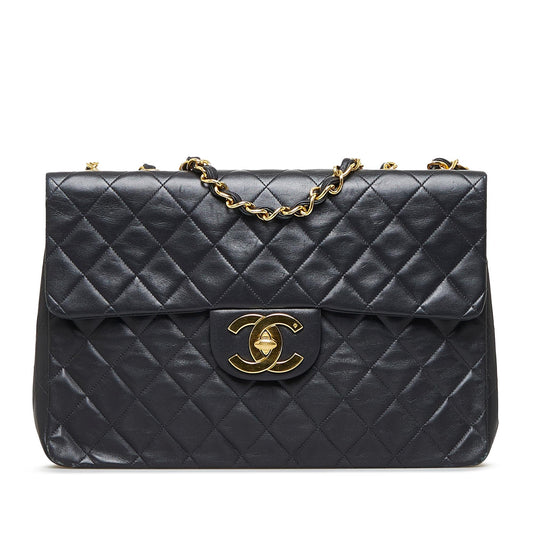 Chanel Maxi Classic Lambskin Double Flap (SHG-EmVxmM)