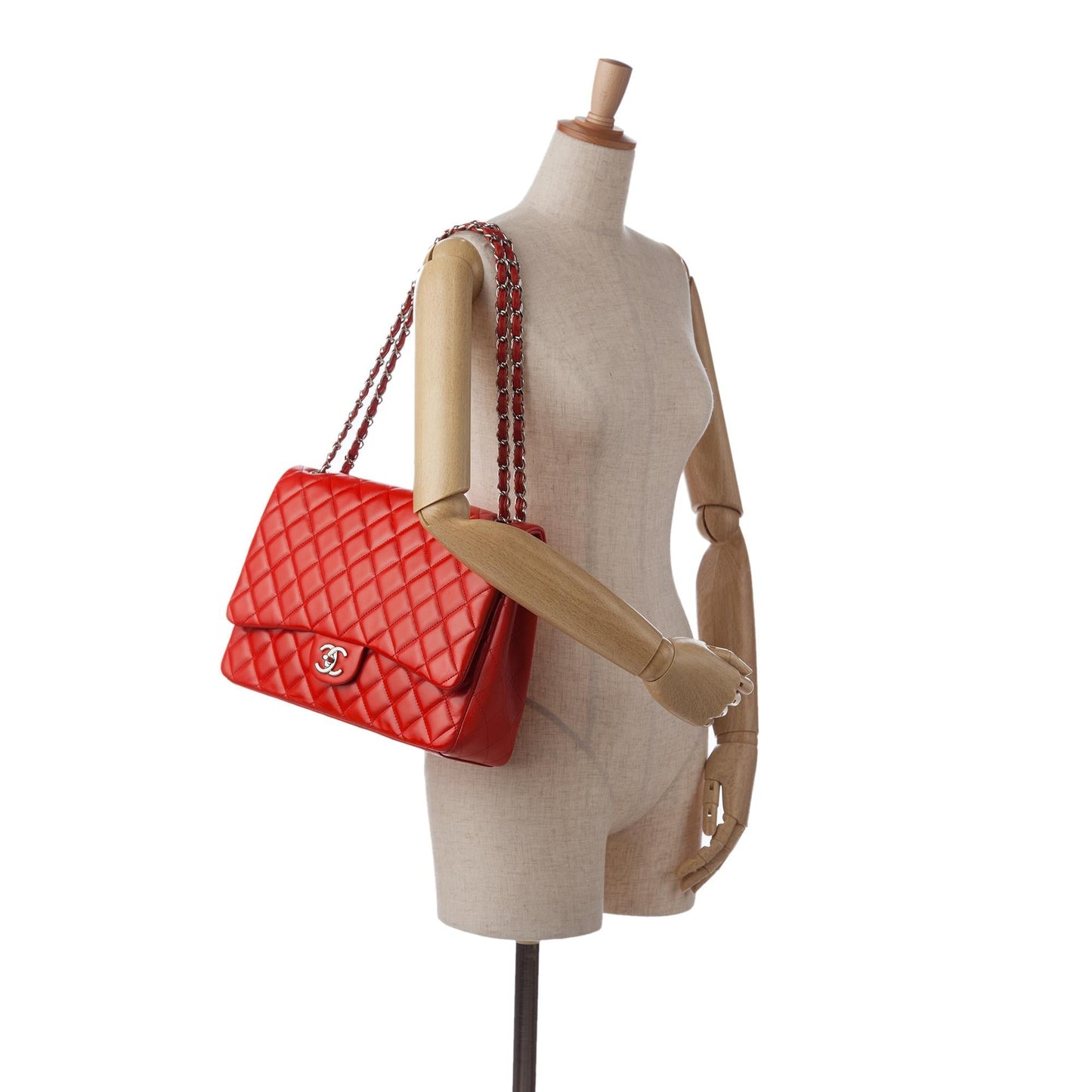 Chanel Maxi Classic Lambskin Double Flap (SHG-WfdiUz)