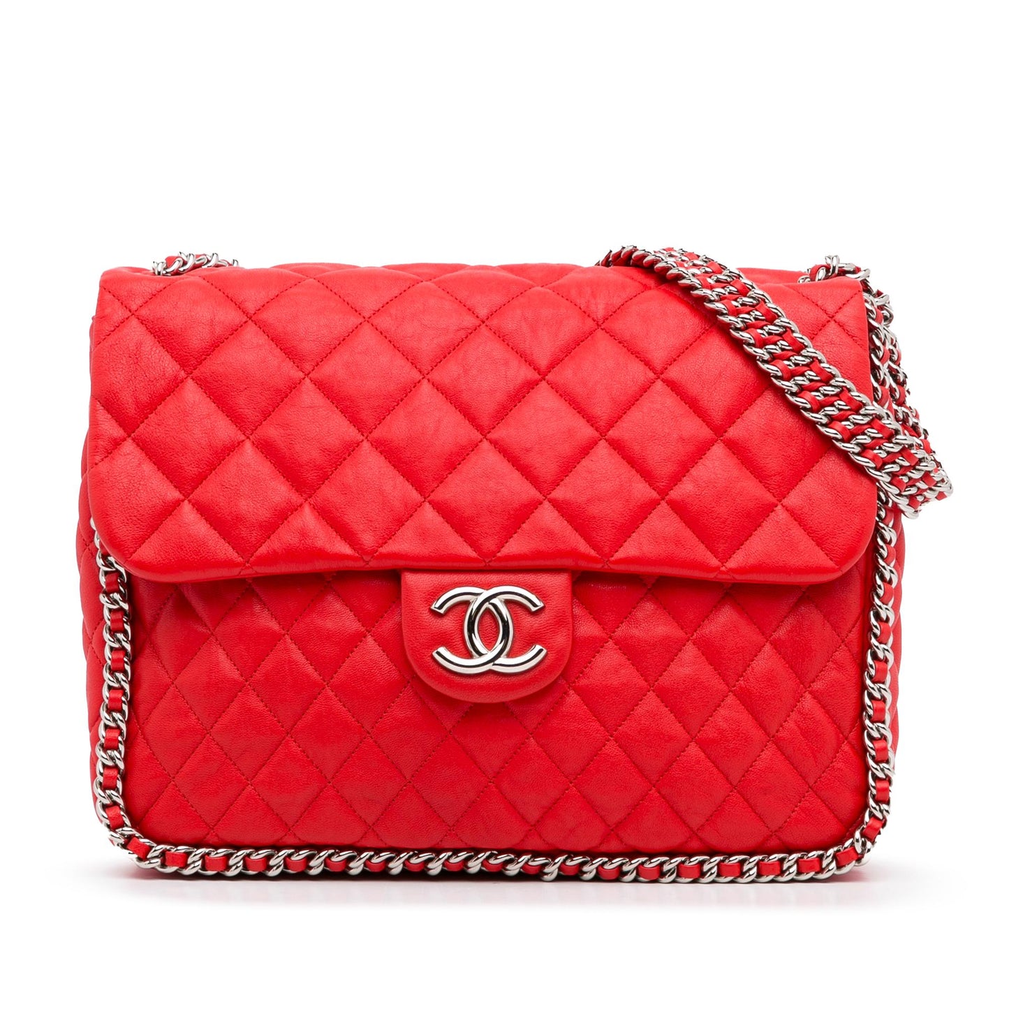 Chanel Maxi Lambskin Chain Around Flap (SHG-TmpBts)