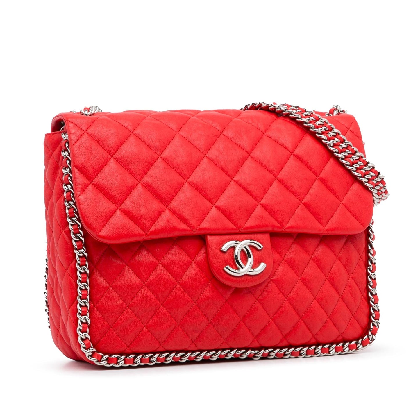 Chanel Maxi Lambskin Chain Around Flap (SHG-TmpBts)