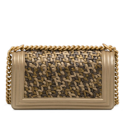 Chanel Medium Braided Lambskin Boy Flap (SHG-RBPUYt)