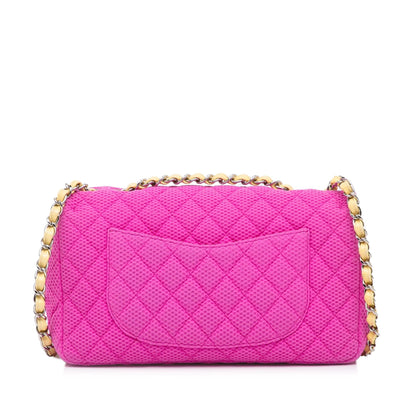 Chanel Medium Classic Jersey Single Flap (SHG-C2De9X)