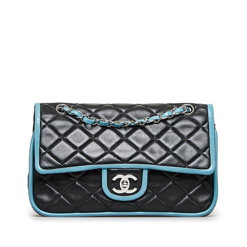 Chanel Medium Classic Lambskin Bicolor Double Flap (SHG-8jAZkX)