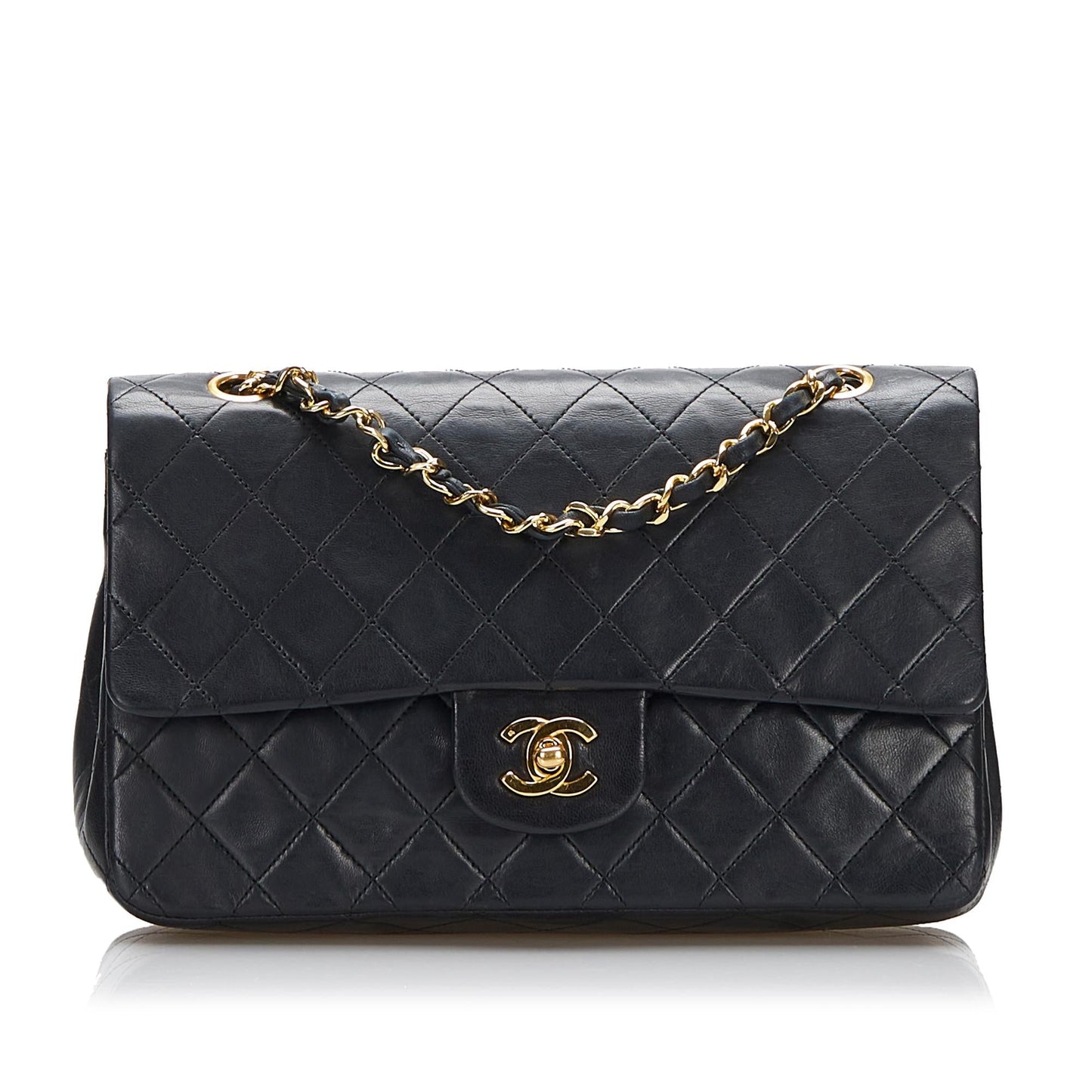 Chanel Medium Classic Lambskin Double Flap (SHG-8sT9Z0)