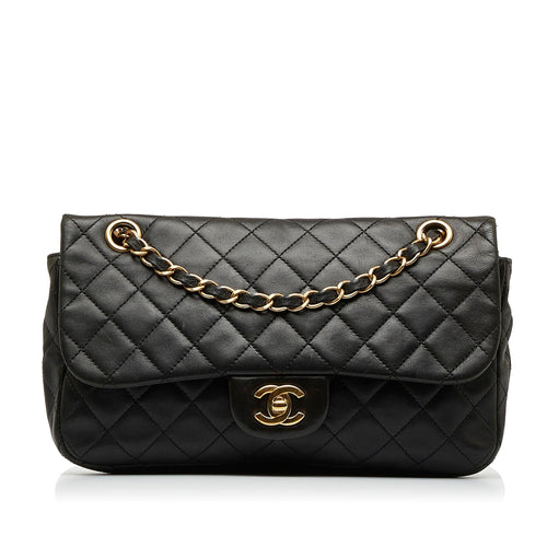 Chanel Medium Classic Lambskin Single Flap (SHG-IvYGNR)