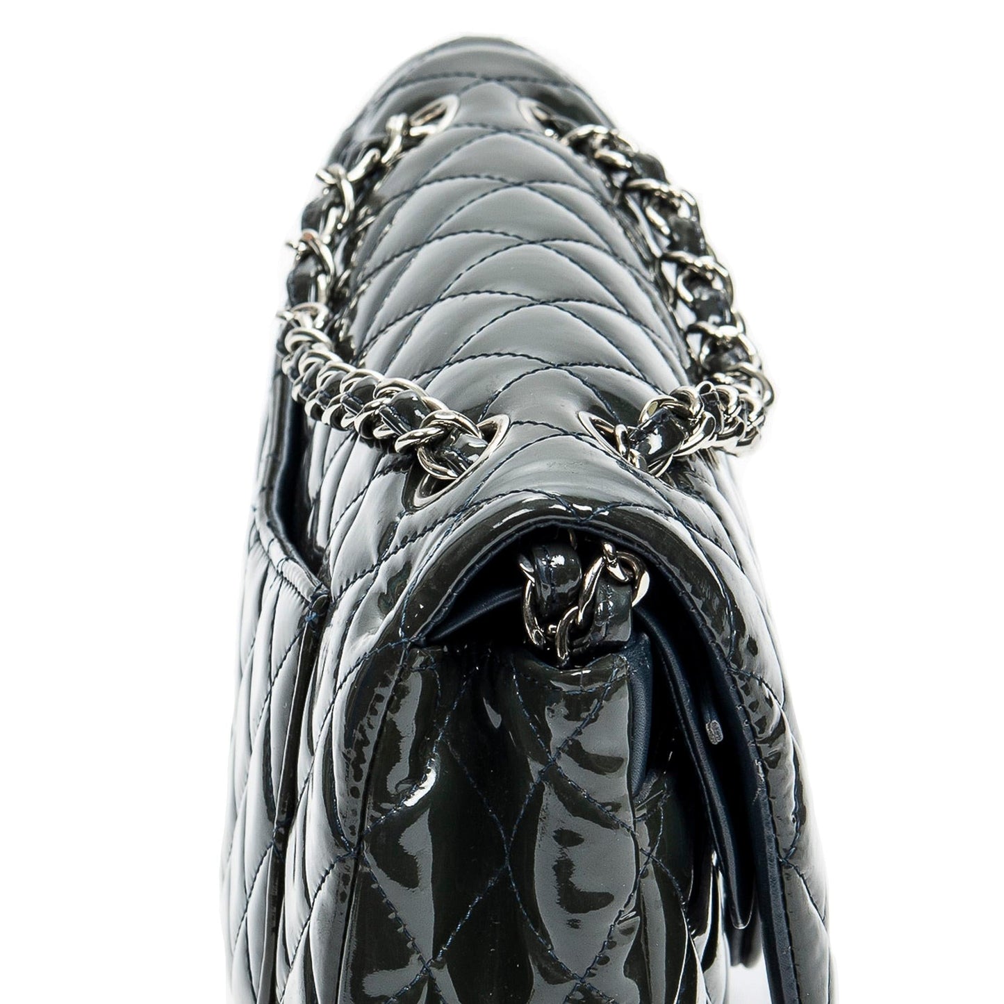 Chanel Medium Classic Patent Double Flap (SHG-hKrGfi)