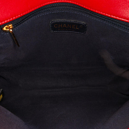 Chanel Medium Embossed Cube Boy Flap (SHG-FAdspW)
