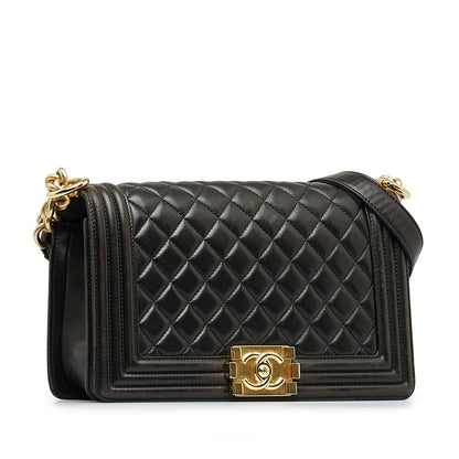 Chanel Medium Lambskin Boy Flap Bag (SHG-1jQAVu)
