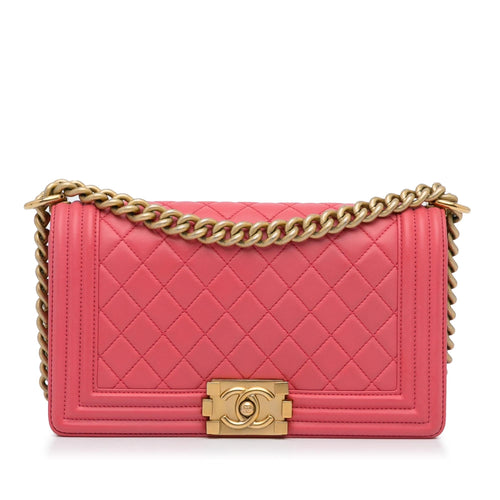 Chanel Medium Lambskin Boy Flap Bag (SHG-5TRcJM)
