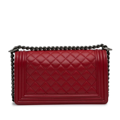 Chanel Medium Lambskin Boy Flap Bag (SHG-HGvn58)
