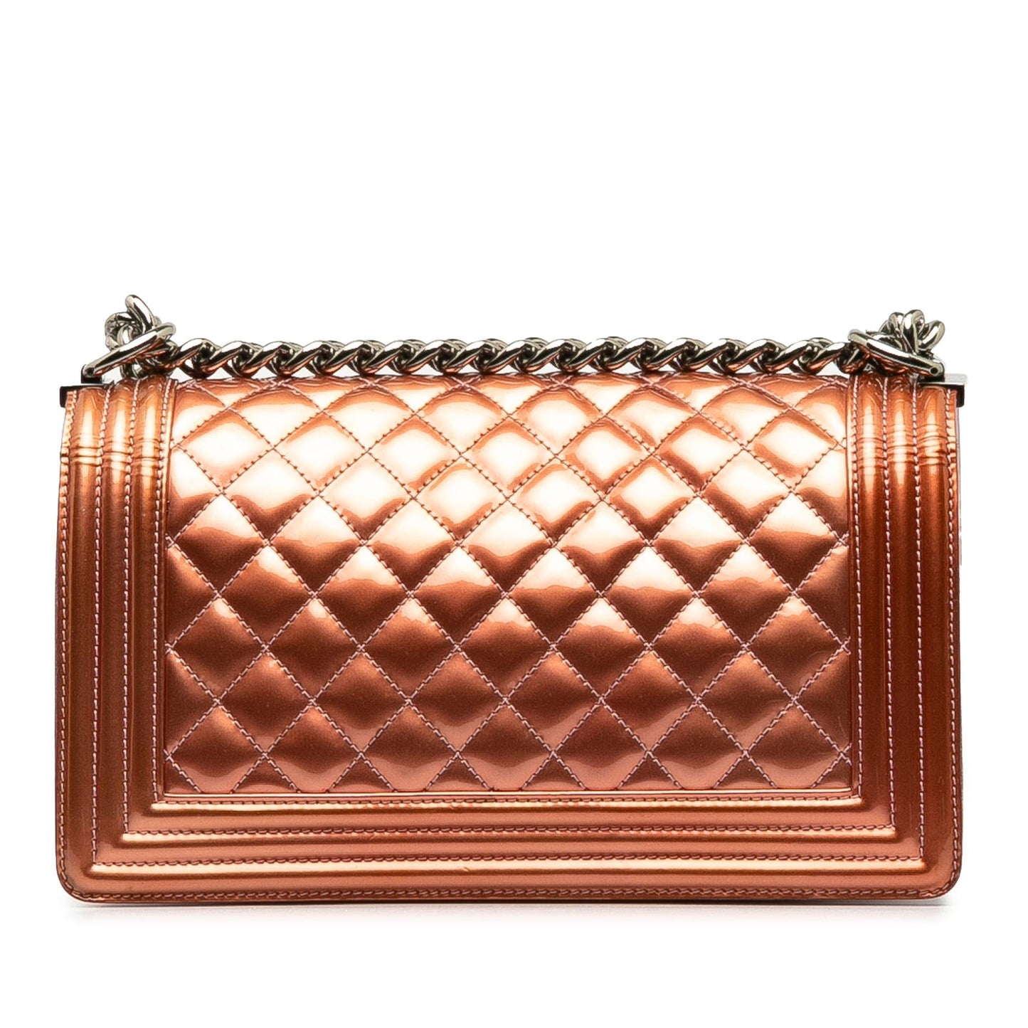 Chanel Medium Patent Boy Flap Bag (SHG-XjO8UR)