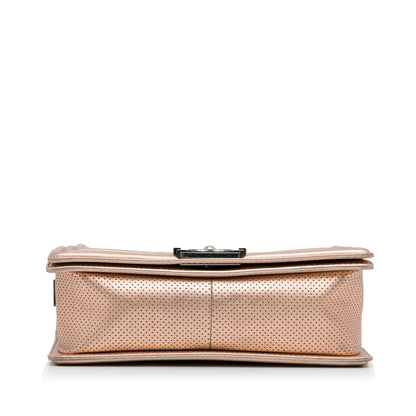 Chanel Medium Perforated Lambskin Boy Flap (SHG-Fd6Dnd)