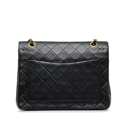 Chanel Medium Tall Classic Lambskin Double Flap (SHG-noIwy5)