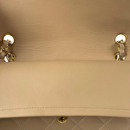 Chanel Medium Tall Classic Lambskin Double Flap (SHG-zWn37H)