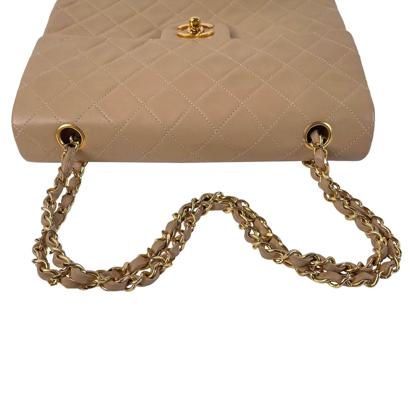Chanel Medium Tall Classic Lambskin Double Flap (SHG-zWn37H)