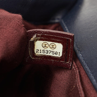Chanel Medium Woven Lambskin Boy Flap (SHG-FyfyN3)