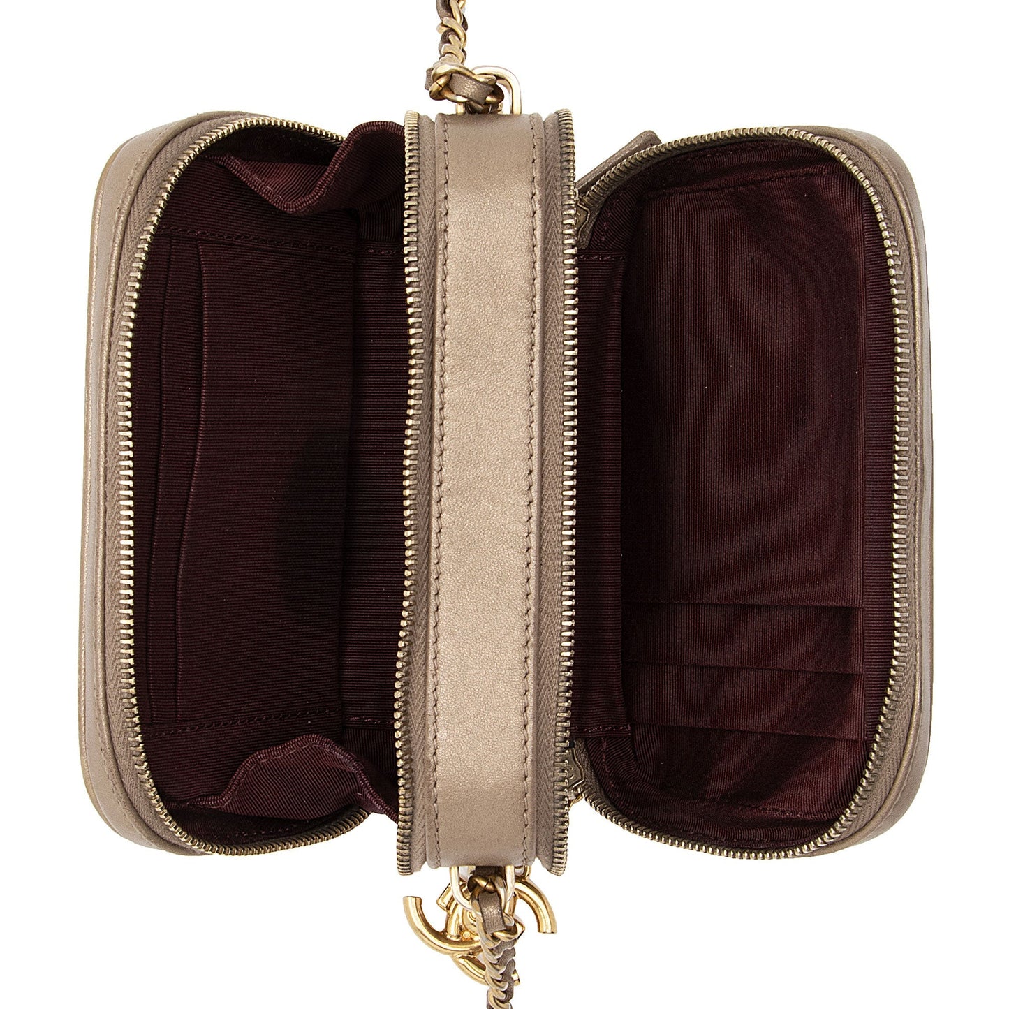 Chanel Metallic Lambskin Coco Camera Mini Shoulder Bag (SHF-7xYr5Z)