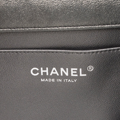 Chanel Metallic Lambskin Flap Clutch on Chain (SHF-bJM9yK)