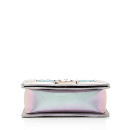 Chanel Metallic Lambskin PVC Small Boy Bag (SHF-tZdMaC)
