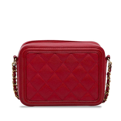 Chanel Mini CC Filigree Caviar Vanity Crossbody (SHG-Xm0DS6)