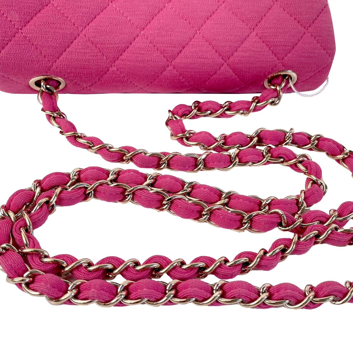 Chanel Mini Classic Jersey Single Flap (SHG-huVmeQ)