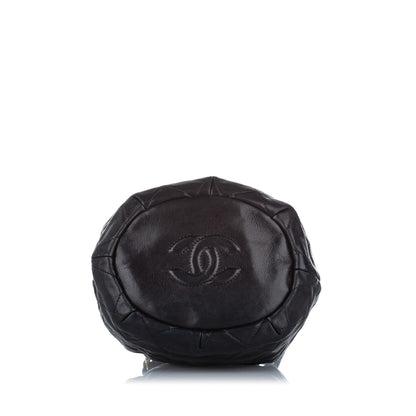 Chanel Mini Classic Lambskin Leather Bucket Bag (SHG-23935)