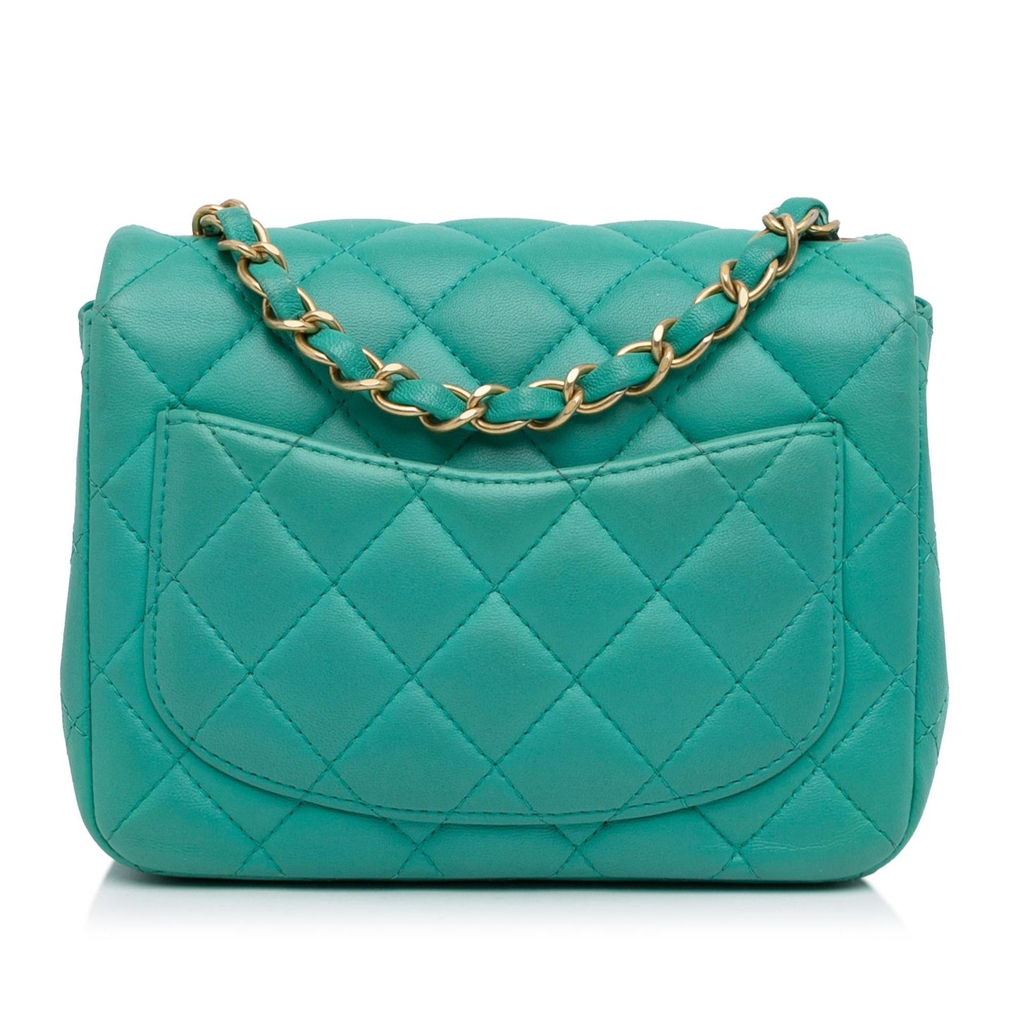 Chanel Mini Classic Square Lambskin Single Flap Bag (SHG-oxXAOp)