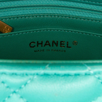 Chanel Mini Classic Square Lambskin Single Flap Bag (SHG-oxXAOp)