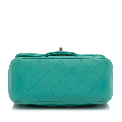 Chanel Mini Classic Square Lambskin Single Flap Bag (SHG-oxXAOp)