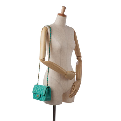 Chanel Mini Classic Square Lambskin Single Flap Bag (SHG-oxXAOp)