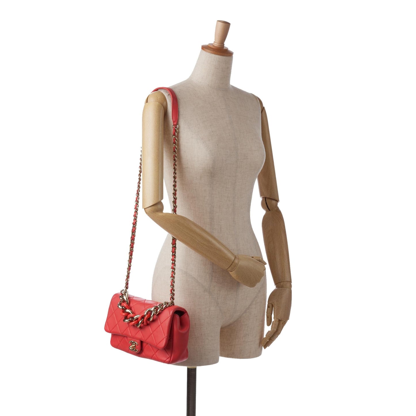 Chanel Mini Lambskin Elegant Chain Single Flap (SHG-RMZYZO)
