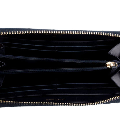 Chanel Navy Calfskin Leather Reissue Zip Around Wallet
