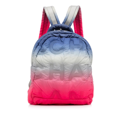 Chanel Nylon Embossed Doudoune Backpack (SHG-gUfGCc)