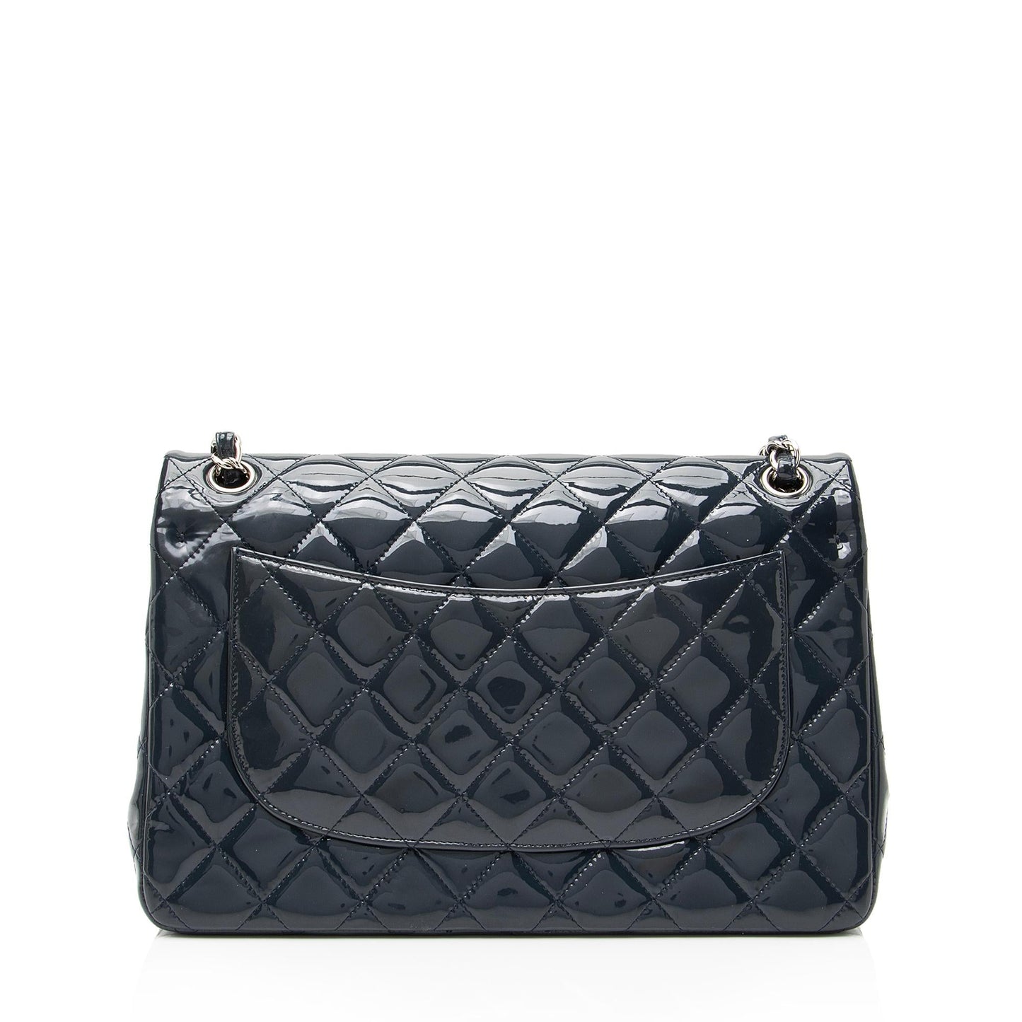 Chanel Patent Leather Classic Jumbo Double Flap Bag (SHF-23196)