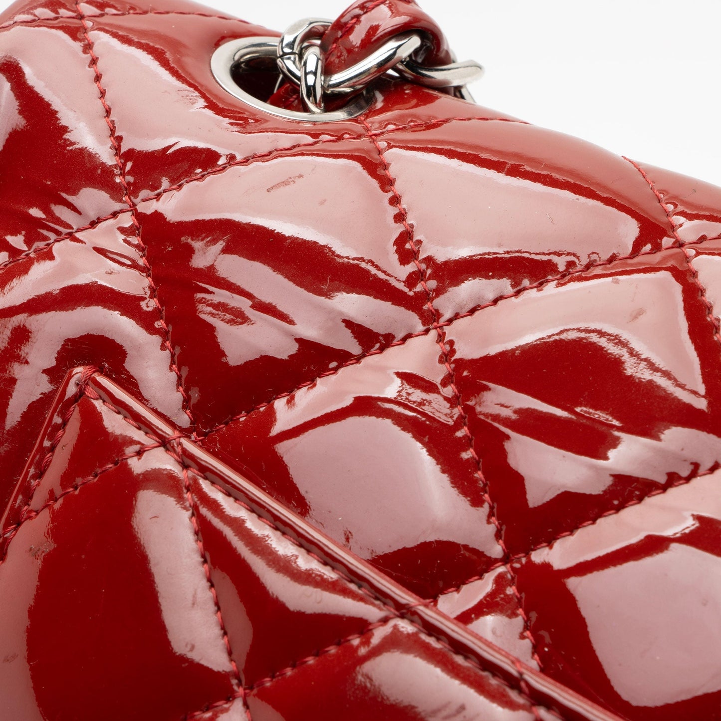 Chanel Patent Leather Classic Jumbo Double Flap Bag (SHF-Sit8OS)