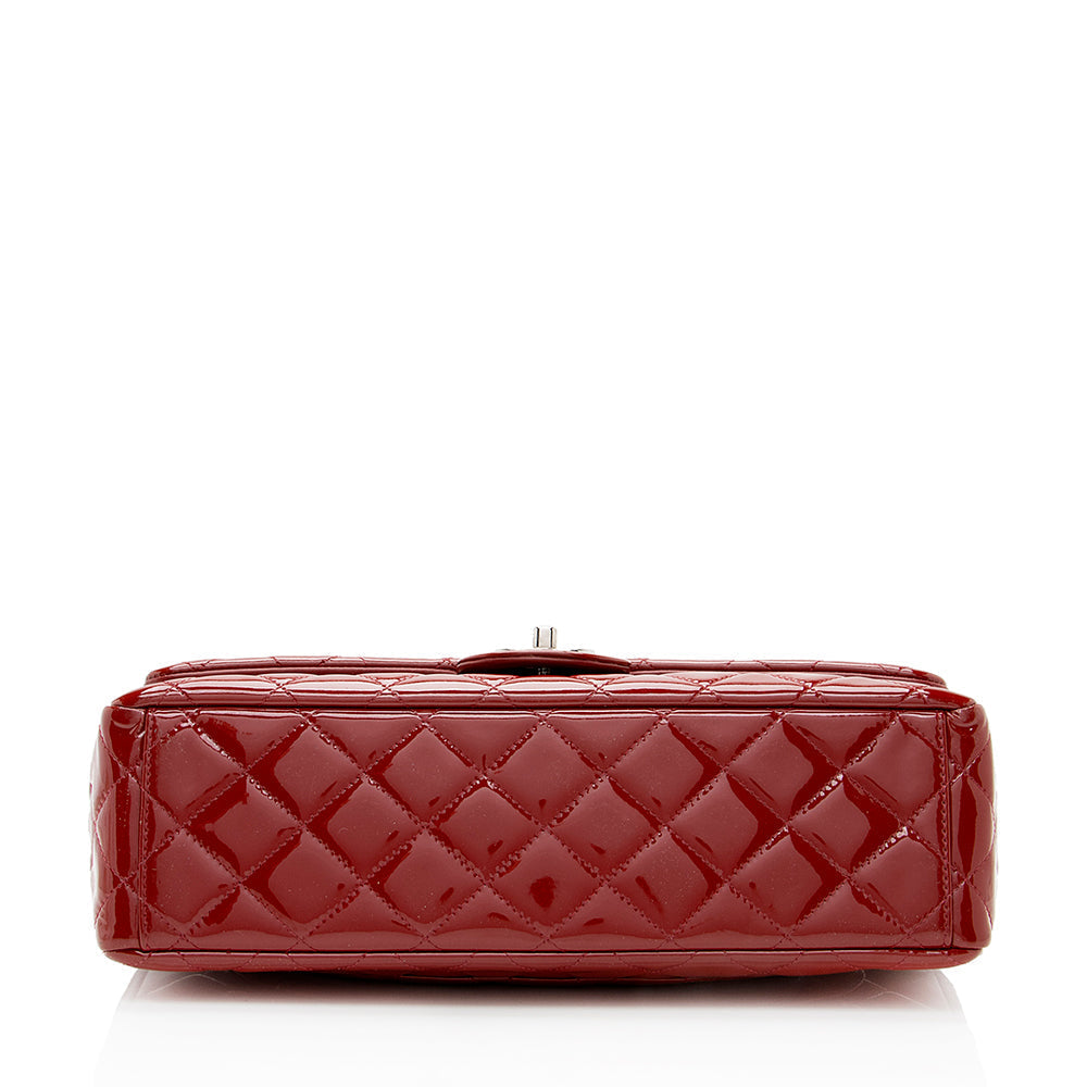 Chanel Patent Leather Classic Maxi Double Flap Bag (SHF-19647)