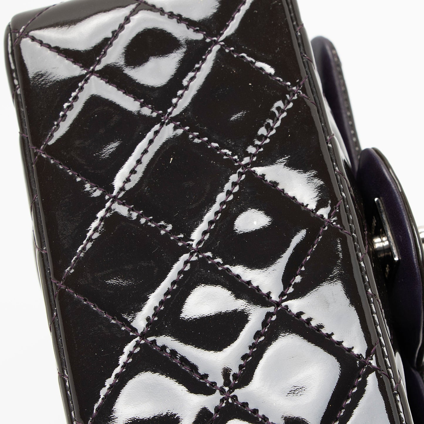 Chanel Patent Leather Classic Square Mini Flap Bag (SHF-Ejwny1)