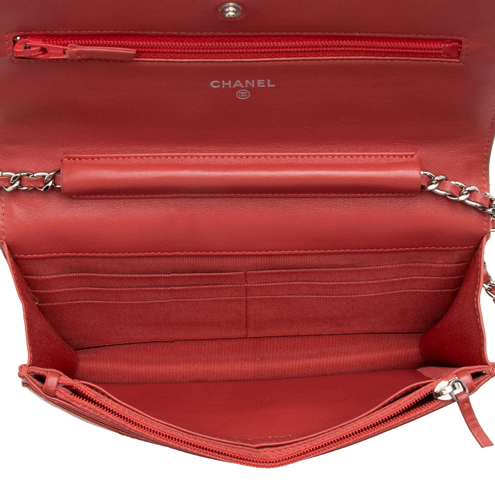Chanel Patent Leather Classic Wallet on Chain Bag (SHF-14961)