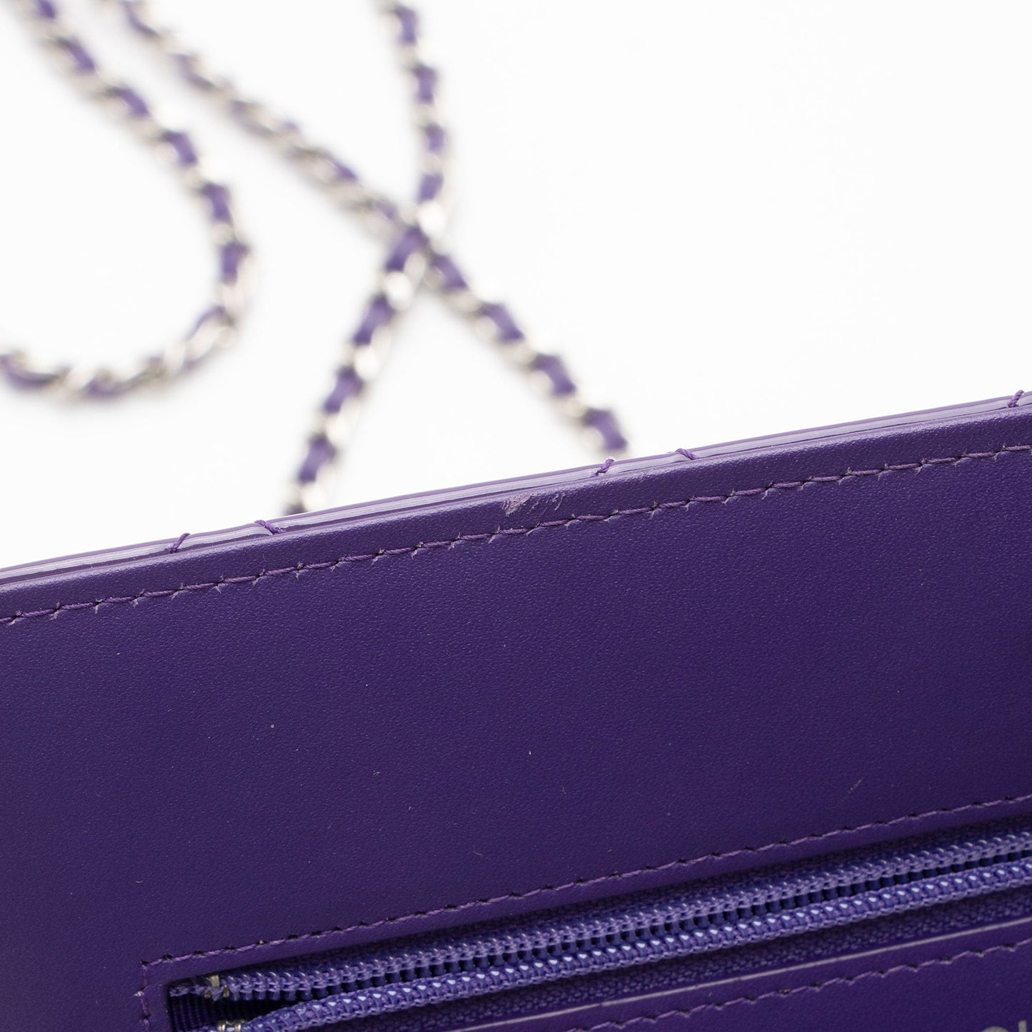 Chanel Patent Leather Classic Wallet on Chain Bag (SHF-0qaVpG)