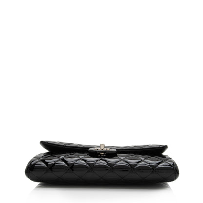 Chanel Patent Leather Flap Clutch on Chain (SHF-9c9WQx)
