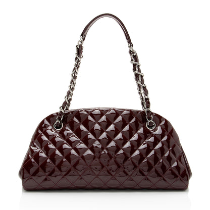 Chanel Patent Leather Just Mademoiselle Bowler Bag (SHF-HKPpy4)