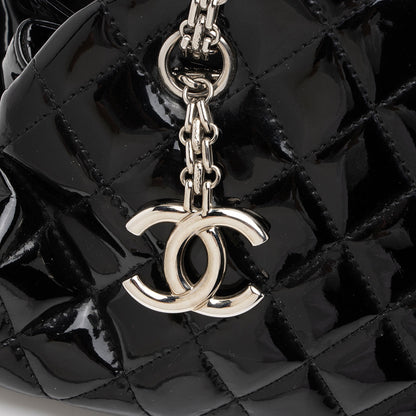 Chanel Patent Leather Just Mademoiselle Bowler Bag (SHF-HYGAdd)