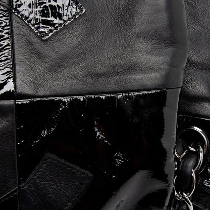 Chanel Patent Leather Lambskin Brooklyn Ligne CC Accordion Flap Bag (SHF-eIVXhx)