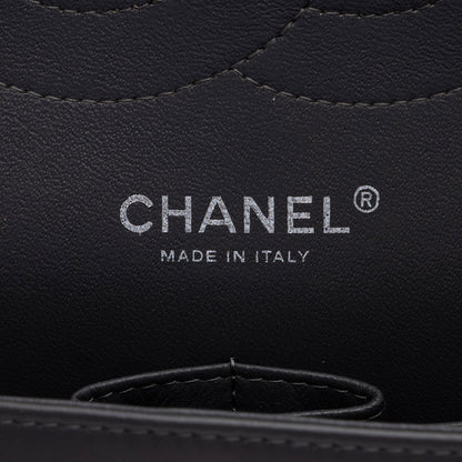 Chanel Patent Leather Stripe Classic Jumbo Double Flap Bag (SHF-xHciHb)