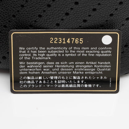 Chanel Perforated Caviar Leather CC Shopping Tote (SHF-23460)