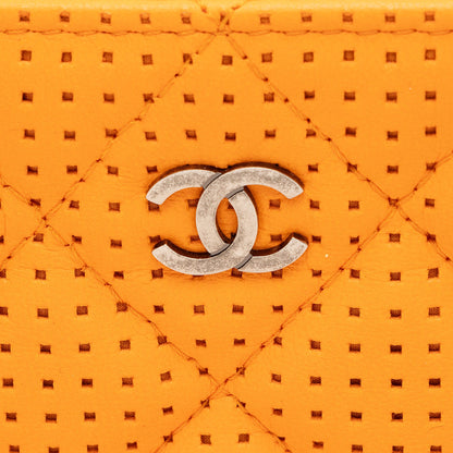 Chanel Perforated Leather Medium O-Case (SHF-1ENMya)