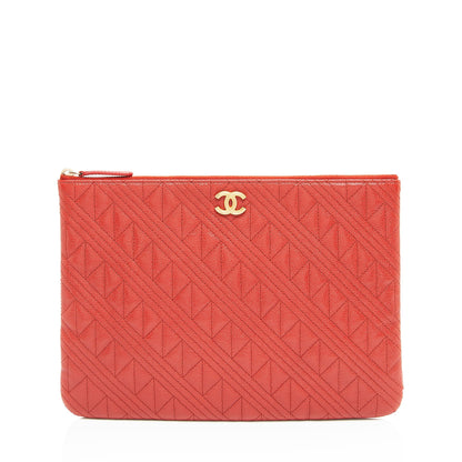 Chanel Quilted Caviar Leather Medium O-Case (SHF-AsHaeD)